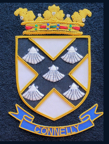 Connelly Irish Coat of Arms Embroidered Crest