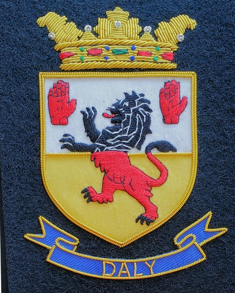 Daly Irish Coat of Arms Embroidered Crest