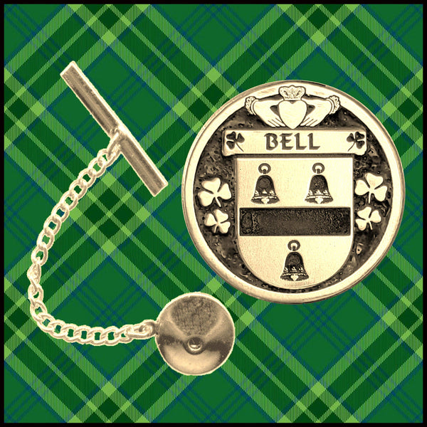 Bell Irish Coat of Arms Disk Lapel Pin/ Tie Tack