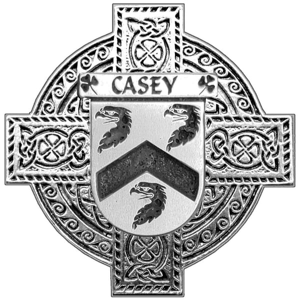 Casey Irish Coat of Arms Badge Glass Beer Mug