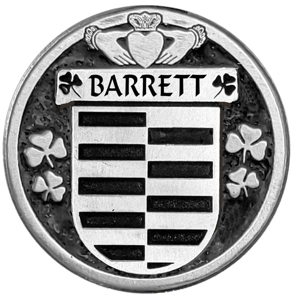 Barrett Irish Coat of Arms Clip Tie Bar