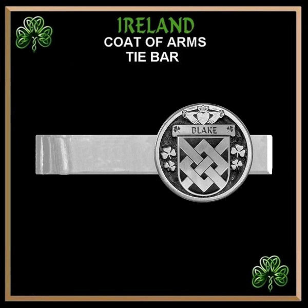 Blake Irish Coat of Arms Clip Tie Bar