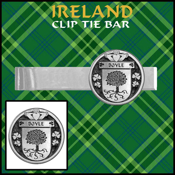 Boyle Irish Coat of Arms Clip Tie Bar - ICTB10