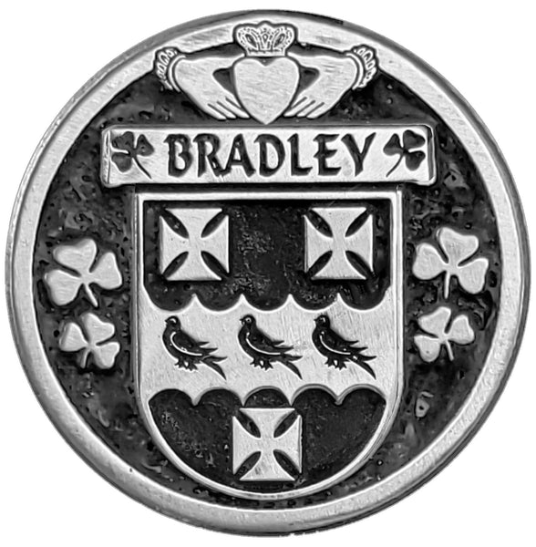 Bradley Irish Coat of Arms Clip Tie Bar