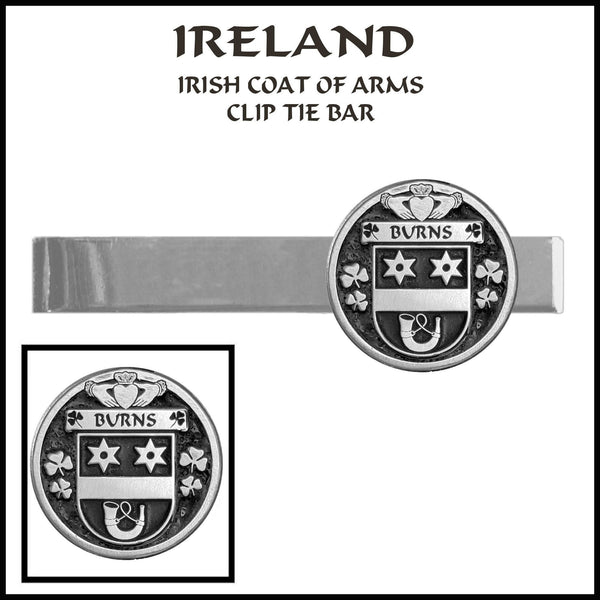 Burns Irish Coat of Arms Clip Tie Bar