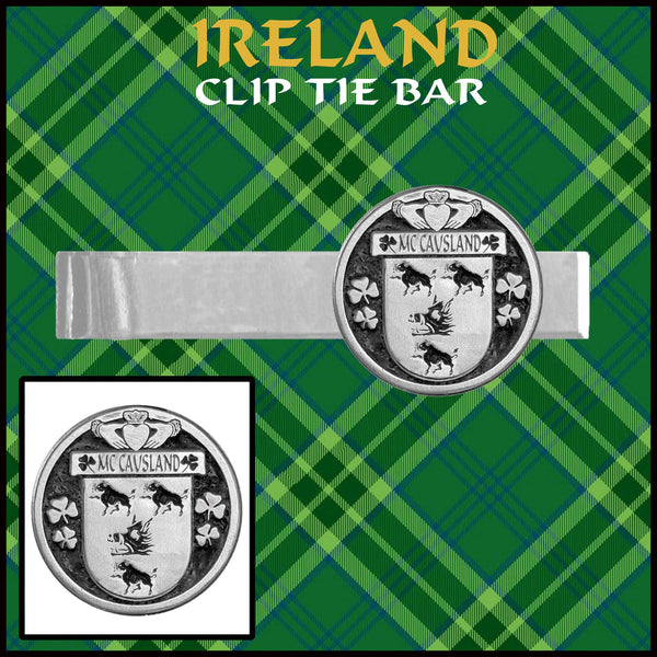 McCausland Irish Coat of Arms Clip Tie Bar - ICTB10