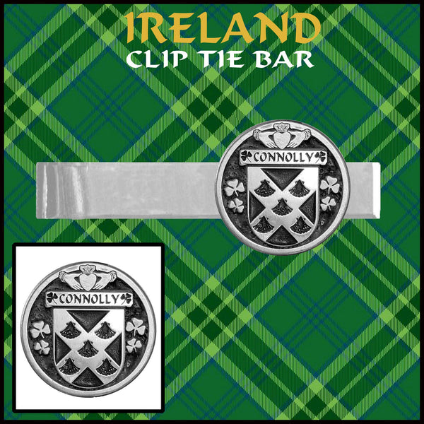 Connolly Irish Coat of Arms Clip Tie Bar - ICTB10
