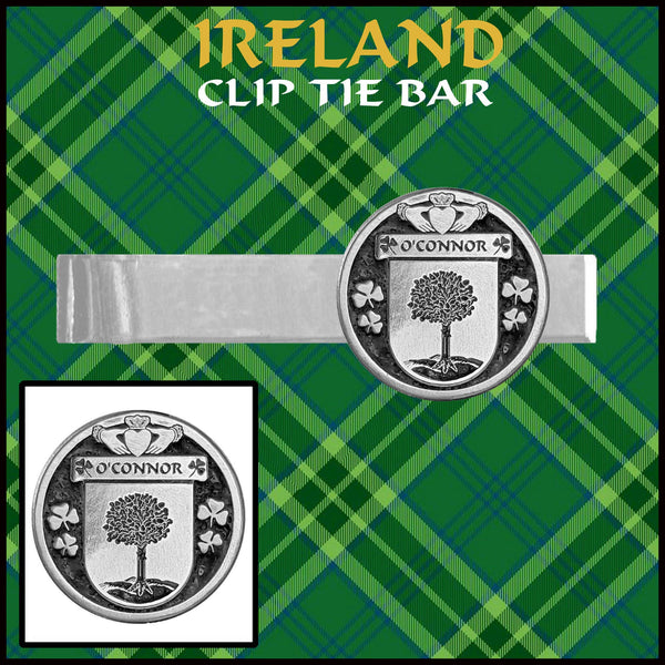 O'Connor Offlay Irish Coat of Arms Clip Tie Bar - ICTB10