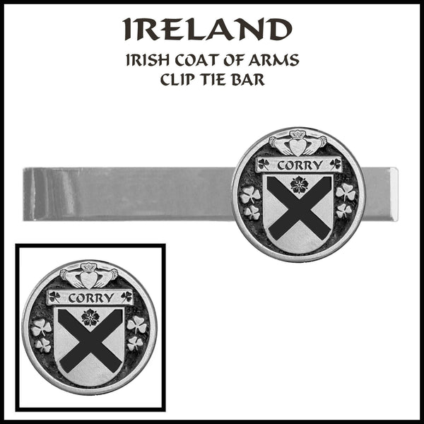 Corry Irish Coat of Arms Clip Tie Bar - ICTB10