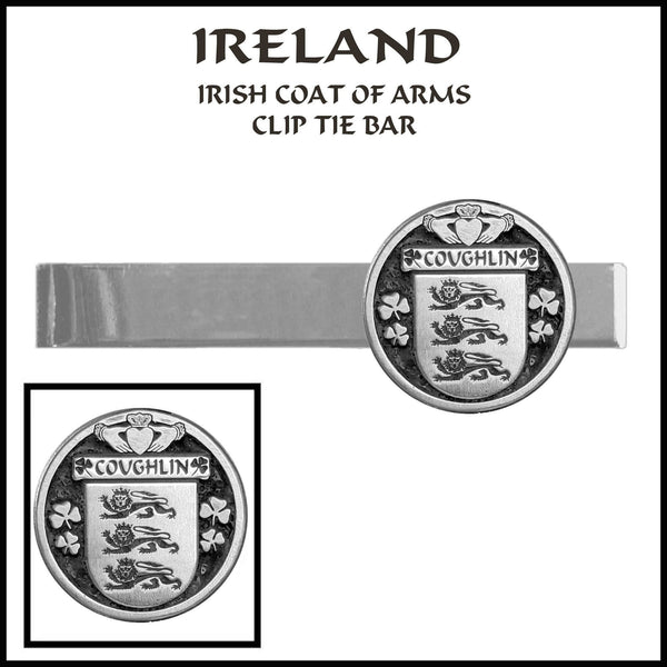 Coughlin Irish Coat of Arms Clip Tie Bar - ICTB10