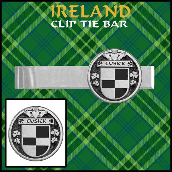 Cusick Irish Coat of Arms Clip Tie Bar - ICTB10