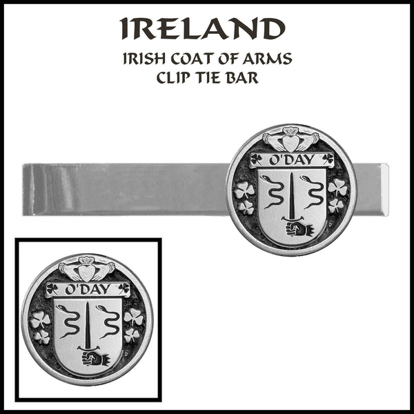 O'Day Irish Coat of Arms Clip Tie Bar - ICTB10