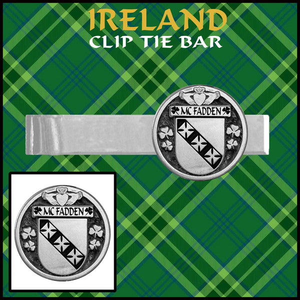 McFadden Irish Coat of Arms Clip Tie Bar - ICTB10