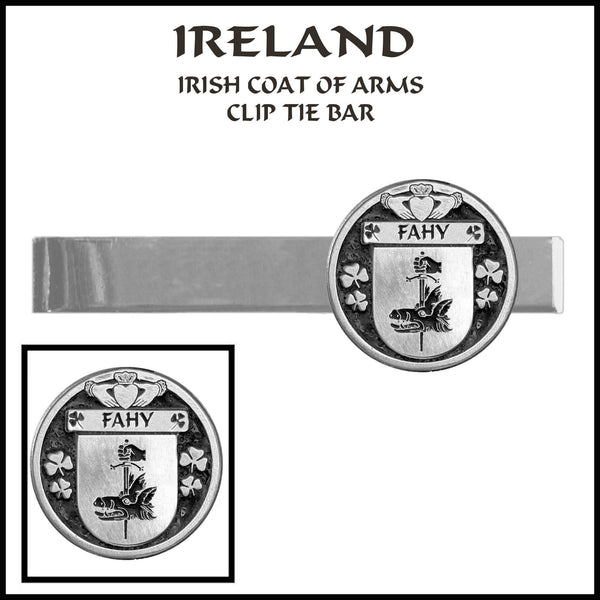 Fahy Irish Coat of Arms Clip Tie Bar - ICTB10