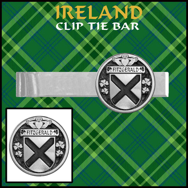 FitzGerald Irish Coat of Arms Clip Tie Bar