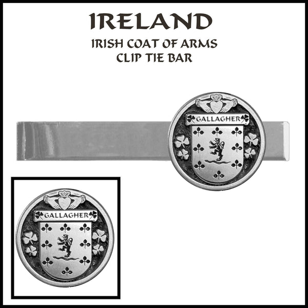 Gallagher Irish Coat of Arms Clip Tie Bar - ICTB10