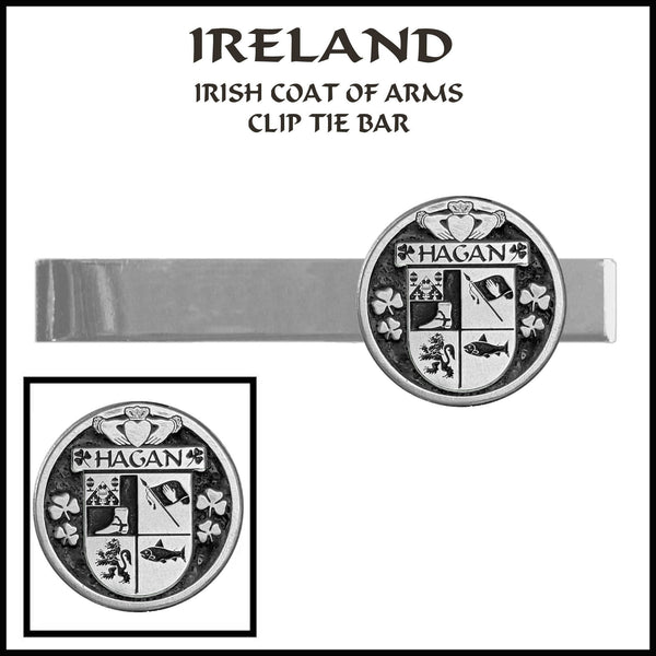 Hagan Irish Coat of Arms Clip Tie Bar - ICTB10