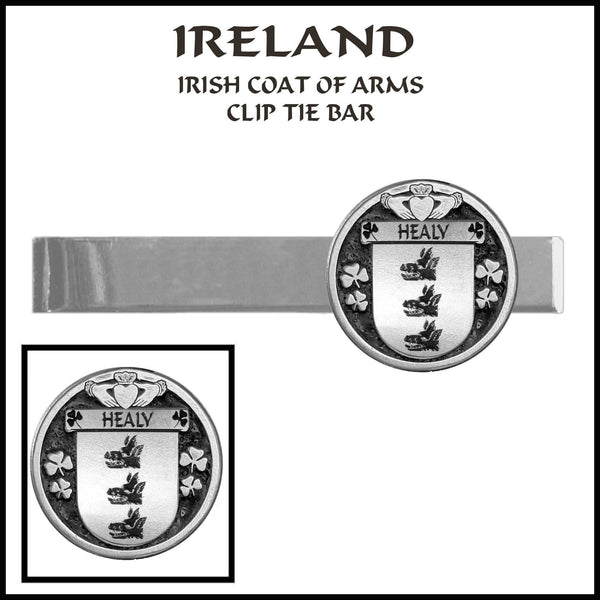 Healy Irish Coat of Arms Clip Tie Bar - ICTB10