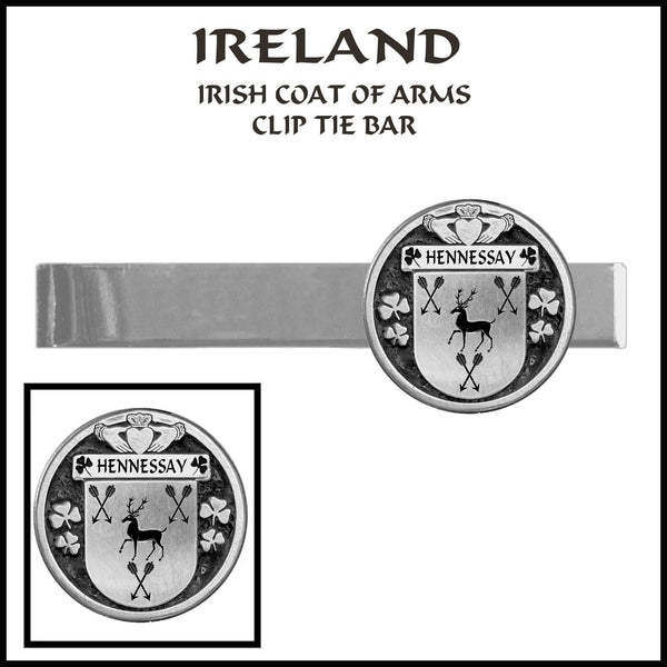 Hennessay Irish Coat of Arms Clip Tie Bar - ICTB10
