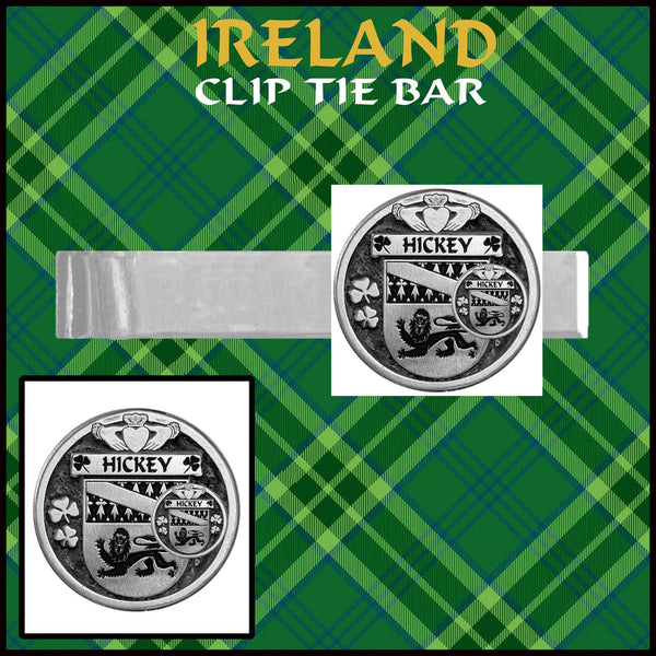 Hickey Irish Coat of Arms Clip Tie Bar - ICTB10