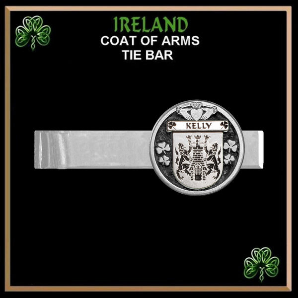 Kelly Irish Coat of Arms Clip Tie Bar