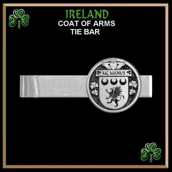 McManus Irish Coat of Arms Clip Tie Bar - ICTB10