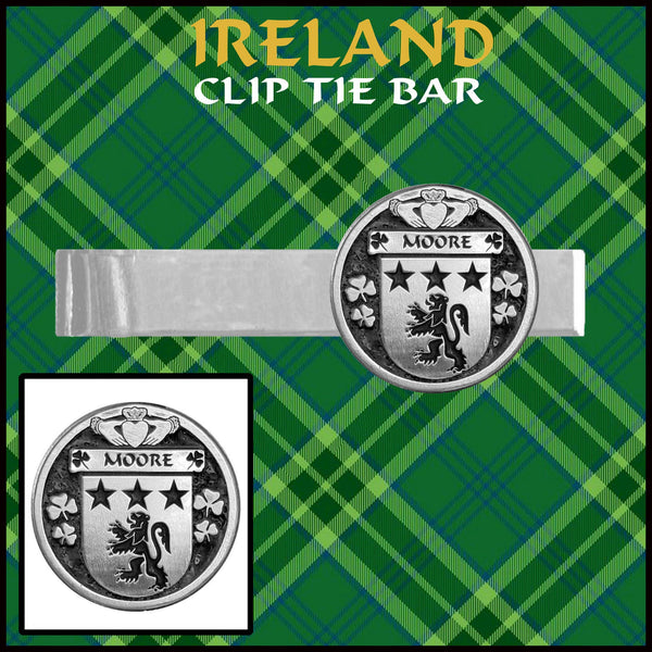 Moore Irish Coat of Arms Clip Tie Bar - ICTB10
