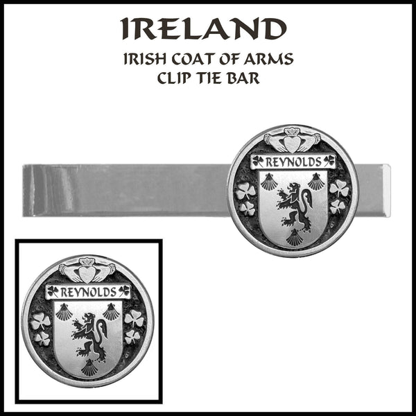 Reynolds Irish Coat of Arms Clip Tie Bar - ICTB10