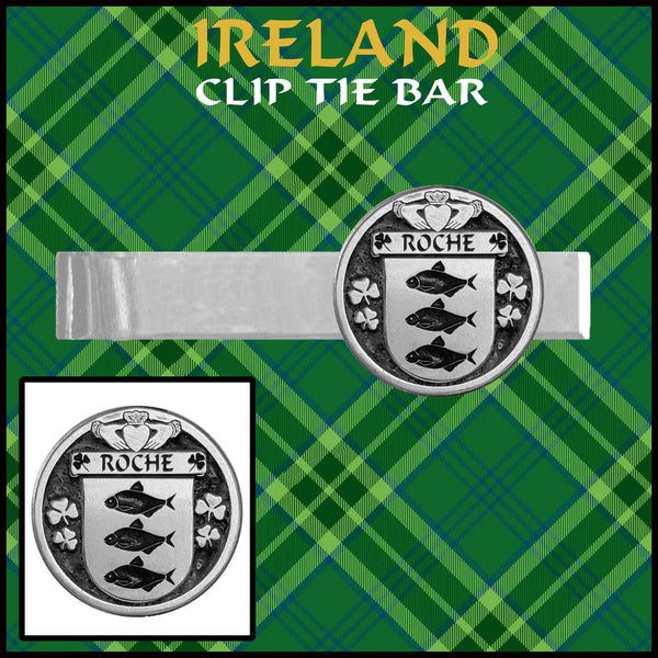 Roche Irish Coat of Arms Clip Tie Bar - ICTB10
