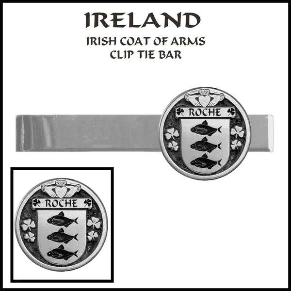 Roche Irish Coat of Arms Clip Tie Bar - ICTB10