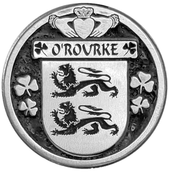 O'Rourke Irish Coat of Arms Clip Tie Bar - ICTB10