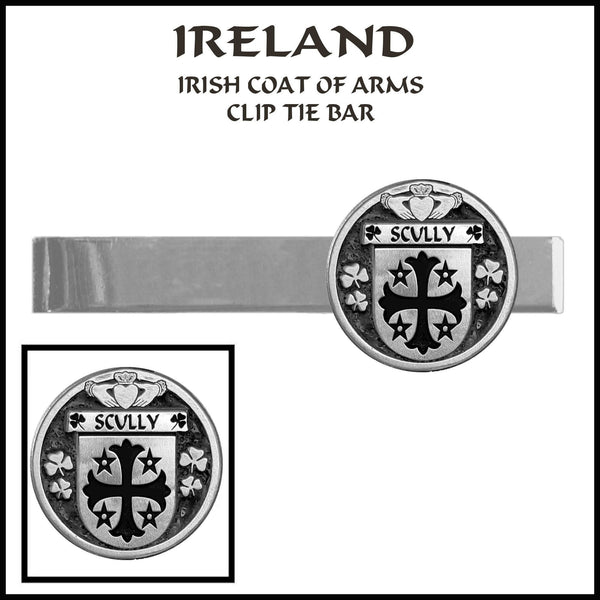 Scully Irish Coat of Arms Clip Tie Bar - ICTB10