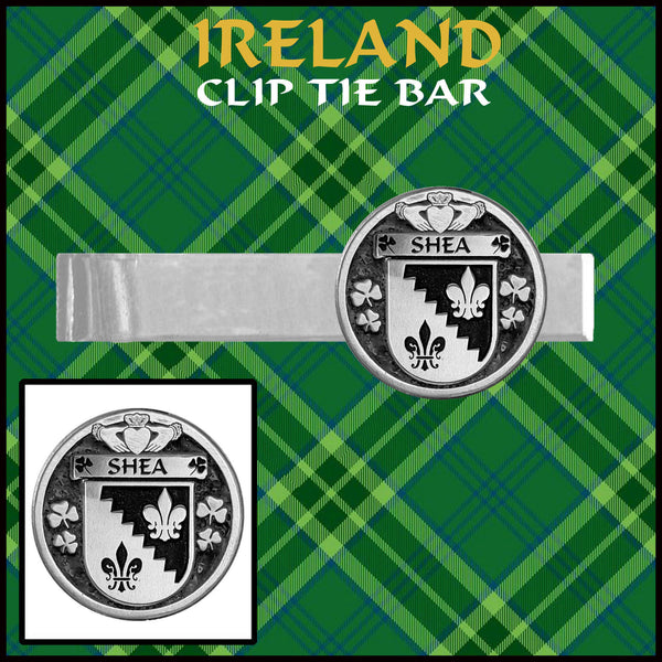 Shea Irish Coat of Arms Clip Tie Bar - ICTB10