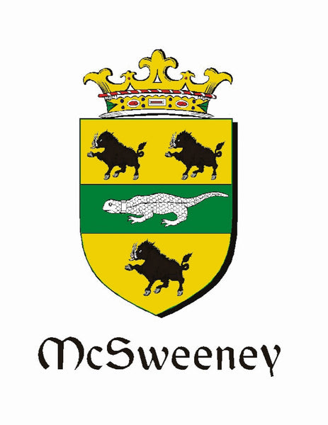 Sweeney Irish Coat of Arms Clip Tie Bar