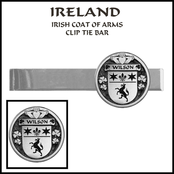 Wilson Irish Coat of Arms Clip Tie Bar - ICTB10