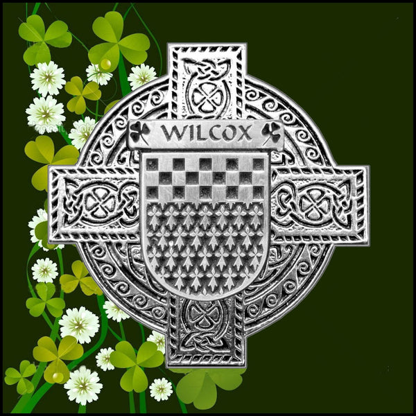 Wilcox Irish Celtic Cross Badge 8 oz. Flask Green, Black or Stainless 