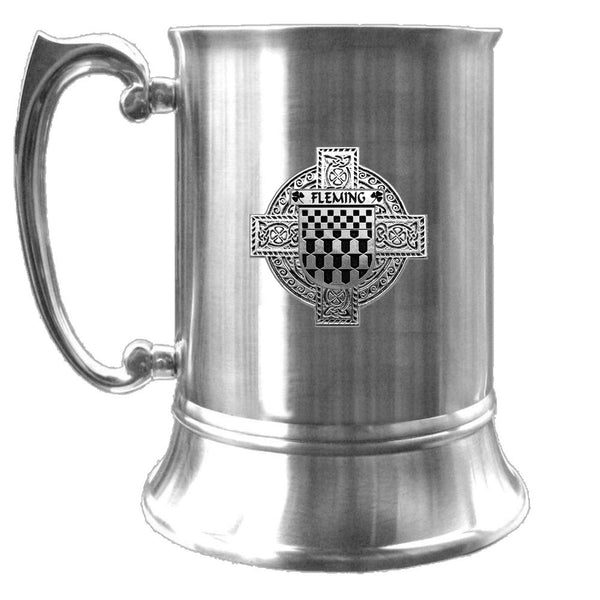 Fleming Irish Coat Of Arms Badge Stainless Steel Tankard