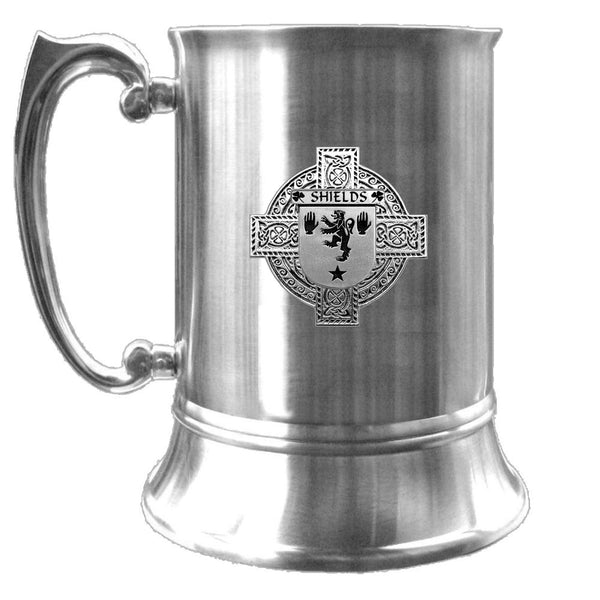 Shields Irish Coat Of Arms Badge Stainless Steel Tankard