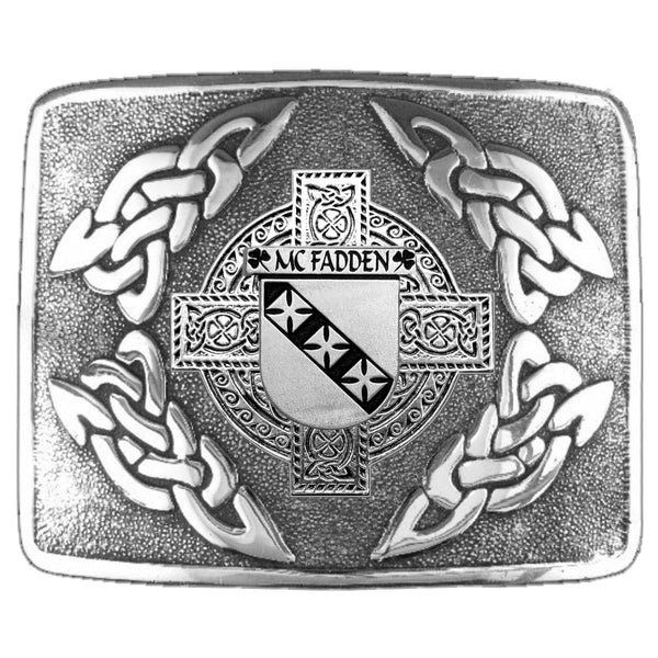 McFadden Irish Coat of Arms Interlace Kilt Buckle