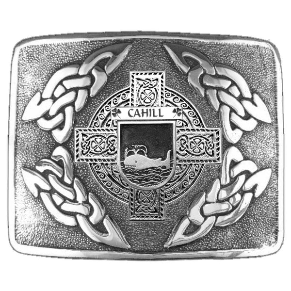 Cahill Irish Coat of Arms Interlace Kilt Buckle