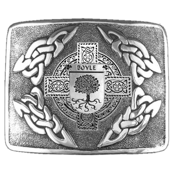 Boyle Irish Coat of Arms Interlace Kilt Buckle