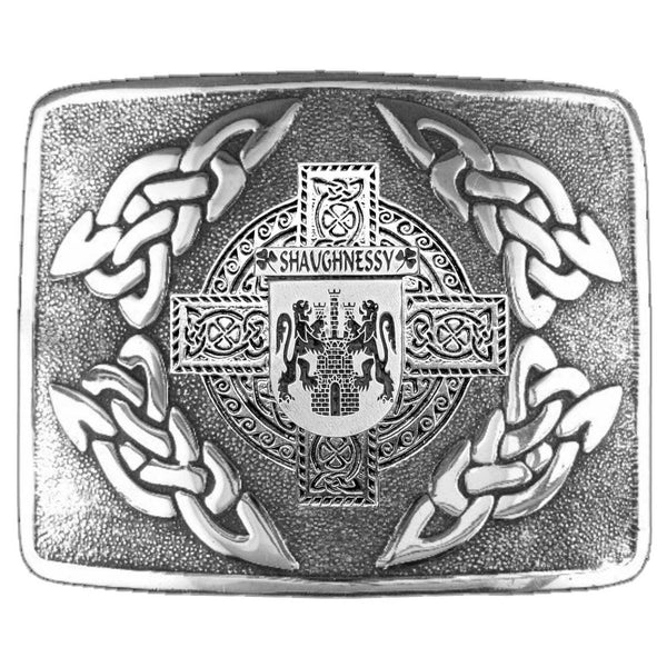 Shaughnessy Irish Coat of Arms Interlace Kilt Buckle