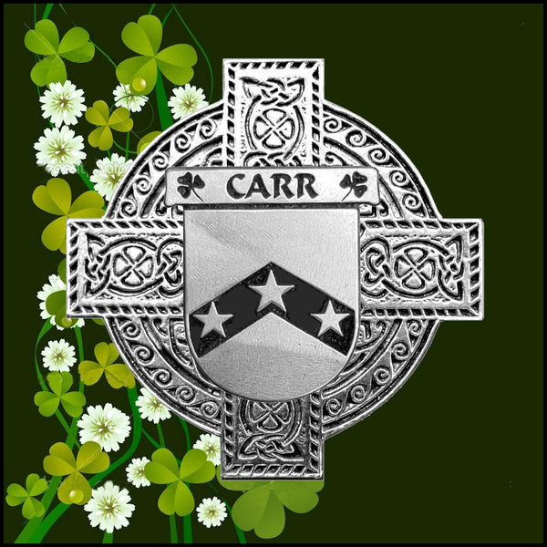 Carr Irish Celtic Cross Badge 8 oz. Flask Green, Black or Stainless 