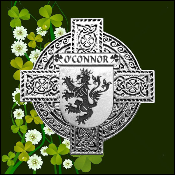 O'Connor Kerry Irish Celtic Cross Badge 8 oz. Flask Green, Black or Stainless 