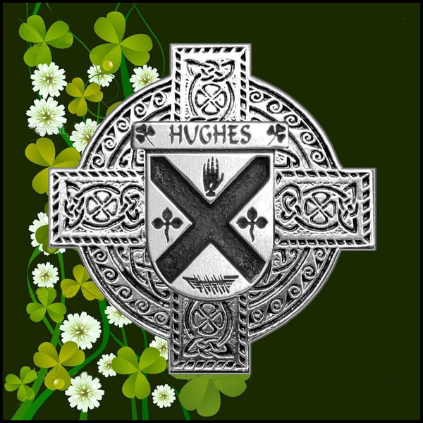 Hughes Irish Celtic Cross Badge 8 oz. Flask Green, Black or Stainless 