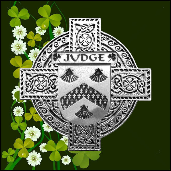 Judge Irish Celtic Cross Badge 8 oz. Flask Green, Black or Stainless 