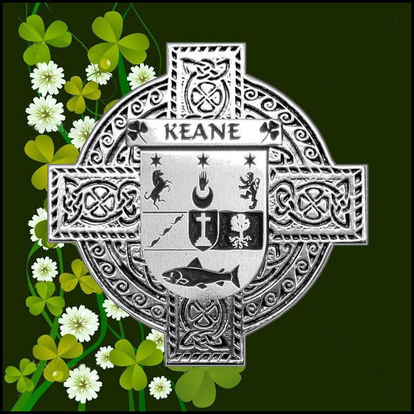 Keane Irish Celtic Cross Badge 8 oz. Flask Green, Black or Stainless 