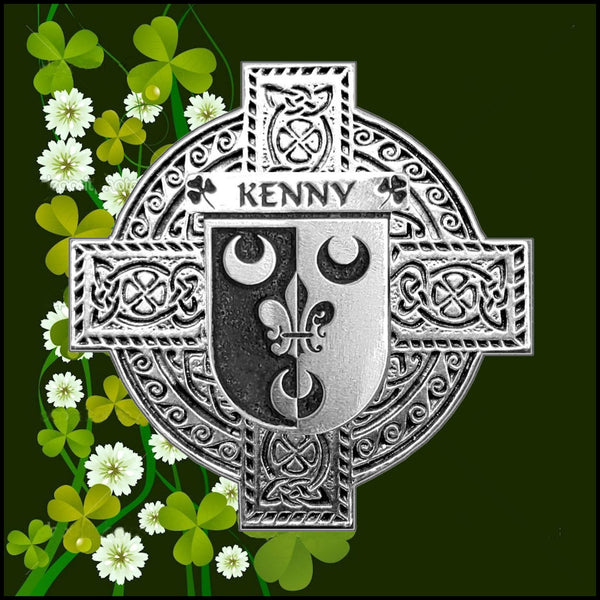 Kenny Irish Celtic Cross Badge 8 oz. Flask Green, Black or Stainless 