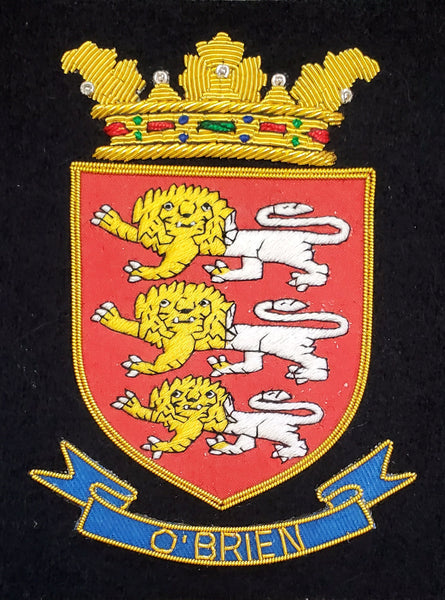 O'Brien Irish Coat of Arms Embroidered Crest