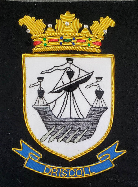 Driscoll Irish Coat of Arms Embroidered Crest